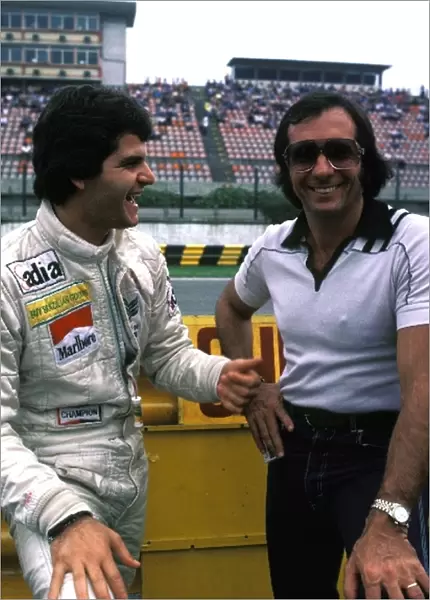 Formula One World Championship: Chico Serra Fittipaldi talks with Emerson Fittipaldi Fittipaldi Team Owner