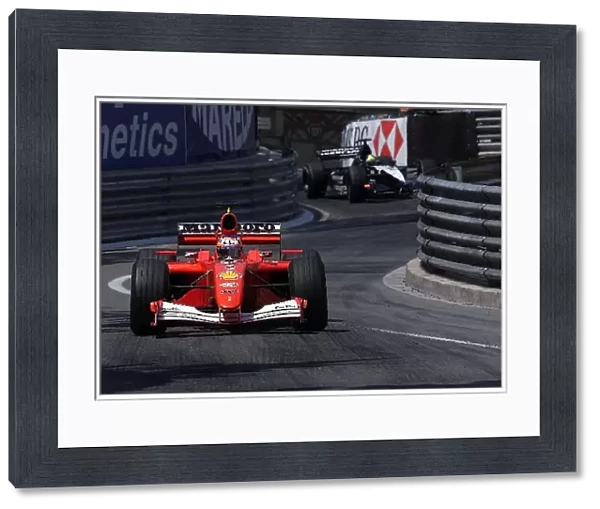 Formula One World Championship: Second place finisher Rubens Barrichello Ferrari F1 2001