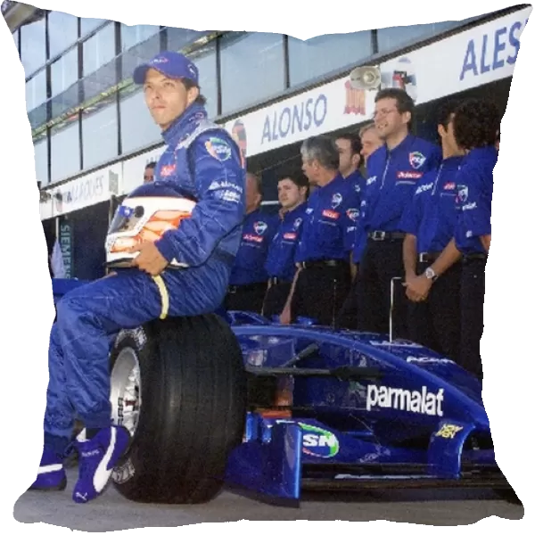 Australian GP: The Prost AP04 Launch with drivers Jean Alesi and Gastone Mazzacane