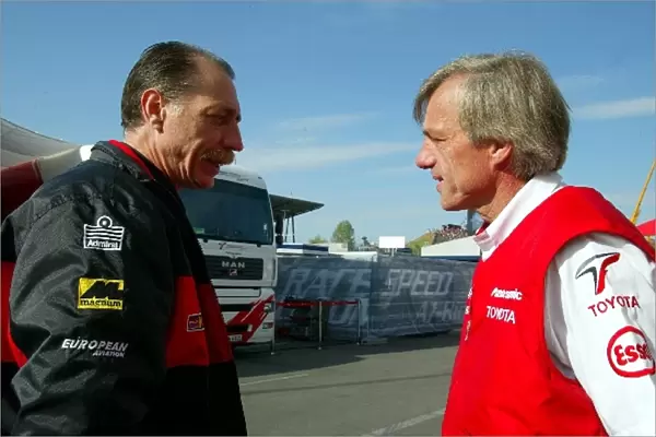 Formula One World Championship: Gustav Brunner Toyota Technical Director talks with one of his former Minardi employees