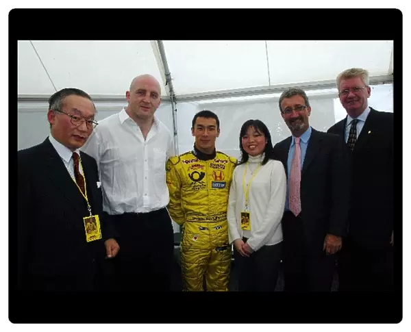 Formula One World Championship: Her Imperial Highness Princess Akiko, left 3rd right with Mr Orita, the Japanese Ambassador to London, left