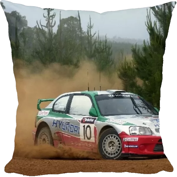 World Rally Championship: Alister McRae Hyundai Accent WRC on stage 13. Day 2