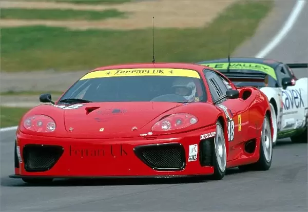 British GT Championship: Calum Lockie  /  Jamie Davies Ferrari 360 NGT ahead of Martin Short  /  Simon Pullan TVR Tuscan R
