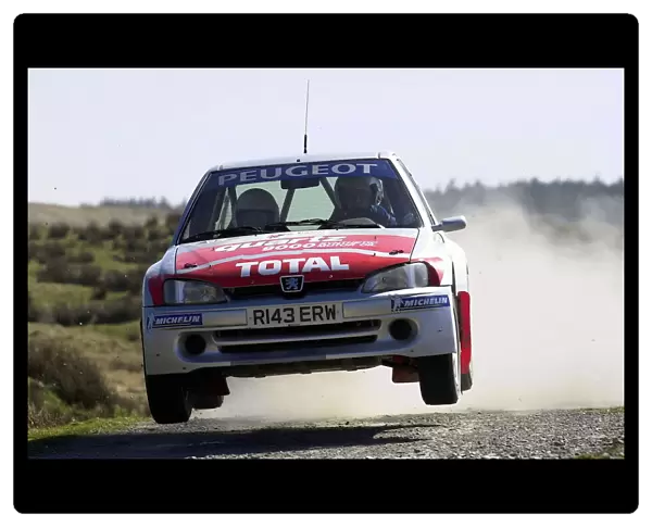 British Rally Championship: Martin Sansom Peugeot 106 Maxi Kit Car gets airborne
