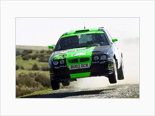 British Rally Championship: Gwyndaf Evans MG ZR gets airborne