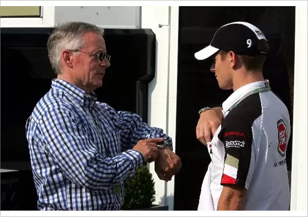Formula One World Championship: Dave Robertson Manager with his driver Anthony Davidson BAR Test Driver
