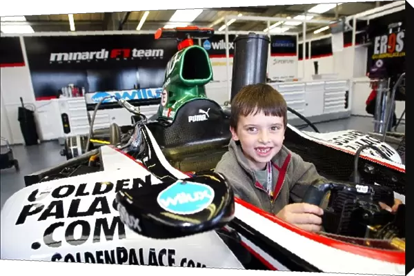 Formula One World Championship: Cameron Vorderman sits in the Minardi PS04B