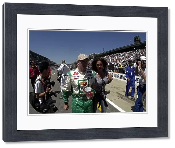 Paul Tracy (CDN) Team Green finished a controversial second, ESPN video tape appeared to show that had taken the lead before the final yellow Indianapolis 500, Indianapolis, USA, 26 May 2002 DIGITAL IMAGE