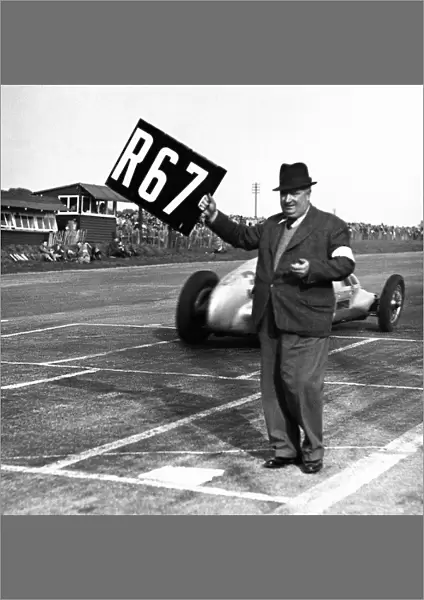 1937 British Grand Prix Donington. Alfred Neubauer Portrait