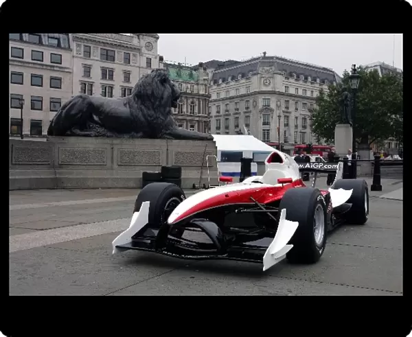 A1 Grand Prix Launch: The A1 Grand Prix car in Trafalgar Square