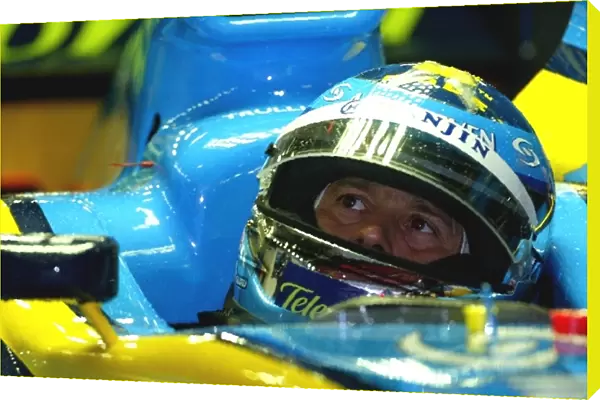 Formula One Testing: Jarno Trulli Renault R24 wearing a new FIA approved Bell Helmet