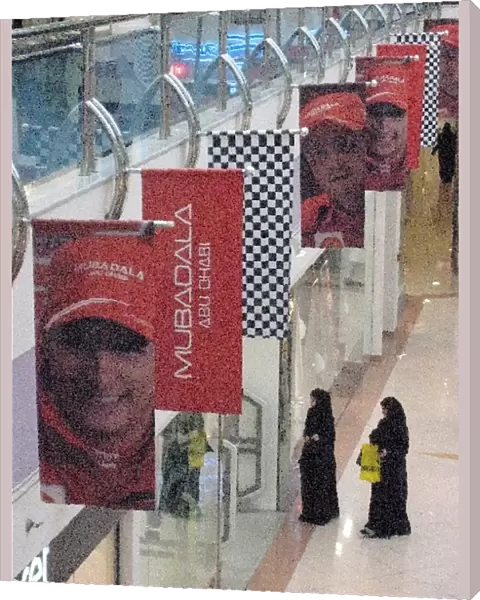 Abu Dhabi: A Mubadala advertising hoarding featuring Kimi Raikkonen in a shopping centre