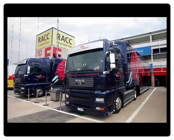 Formula One Testing: Scuderia Toro Rosso trucks