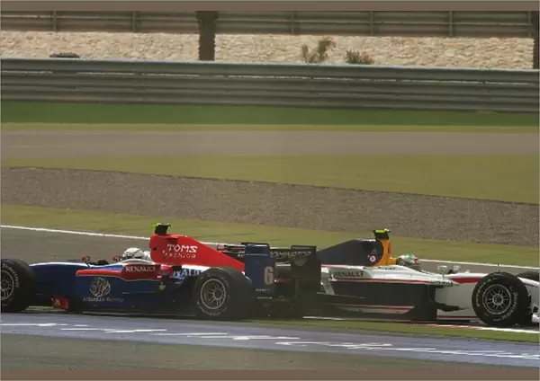 GP2 Series: Carnage at the start of the race