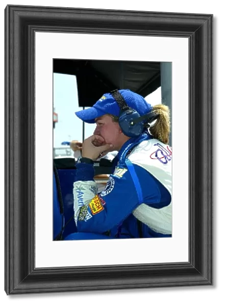 Indy Racing League: Sarah Fisher is back with Dreyer & Reinbold for the Ameristar Indy 200, Kansas Speedway, Kansas City, KS, 5, July, 2002. IR09A