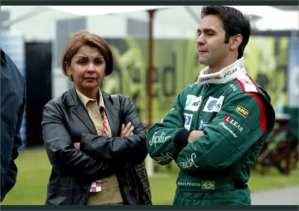 Formula One World Championship: GP debutante Antonio Pizzonia Jaguar with his mother