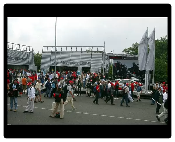 Formula One World Championship: The Mercedes-Benz stand in the trade area