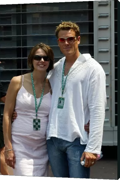 Formula One World Championship: Beverley Turner ITV F1 Lifestyle reporter and her husband James Cracknell Rower
