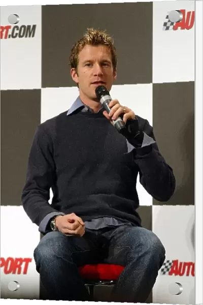 Autosport International Show: Motorcycle racer Neil Hodgson is interviewed on the Autosport Central Stage