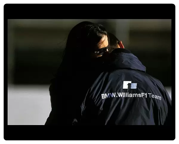Formula One Testing: Juan Pablo Montoya Williams and his wife Connie Montoya