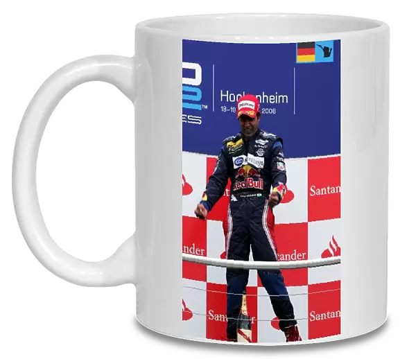 GP2 Series: Race winner Karun Chandhok iSport International celebrates on the podium
