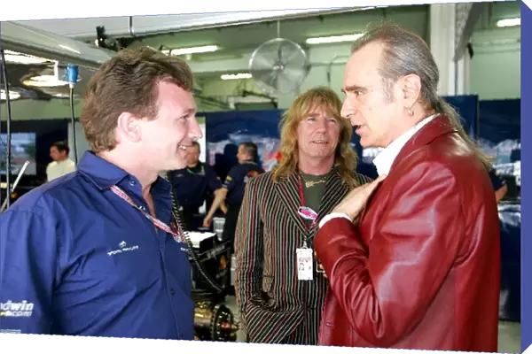 Formula One World Championship: Status Quo: Francis Rossi and Rick Parfitt in the Red Bull garage