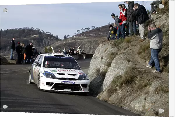 2004 FIA World Rally Champs. Round one, Monte Carlo Rally. 22nd-25th January 2004. Markko Martin, Ford, Action