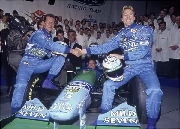 Portrait. 1994 Benetton B194 launch.. Michael Schumacher,