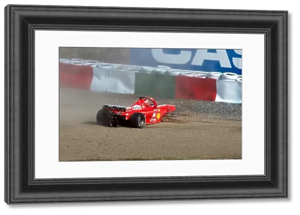 Formula One World Championship: Eddie Irvine Ferrari F399 accident in qualifying