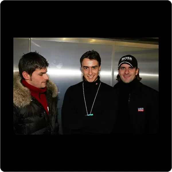 Formula One Testing: Fabrizio del Monte with Roman Rusinov and Markus Winkelhock who will test for MF1 Racing