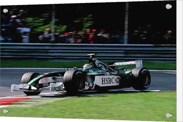 2002 Italian Grand Prix Monza, Italy. 14th - 16th September 2002 Eddie Irvine, Jaguar Cosworth R3 - 3rd place World Copyright - LAT Photographic ref: 35mm Transparency 02_ITA_22