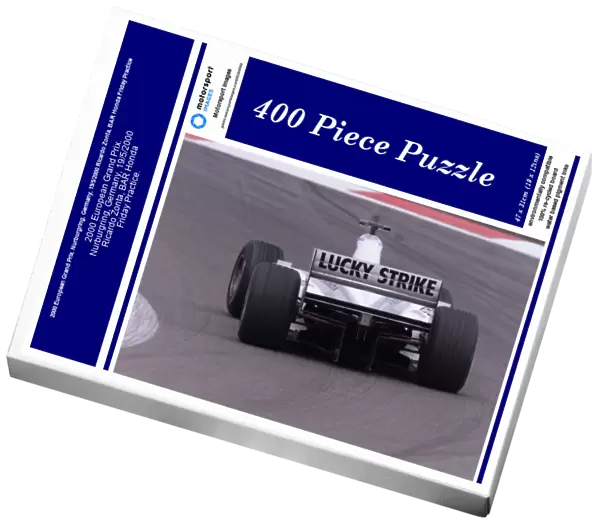 2000 European Grand Prix. Nurburgring, Germany, 19 / 5 / 2000 Ricardo Zonta, BAR Honda Friday Practice. World LAT Photographic Tel: +44 (0) 208 251 3000 Fax: +44 (0) 208 251 3001 E-mail: digital@latphoto.co.uk