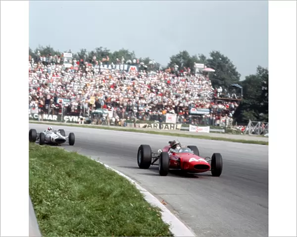 1966 Italian Grand Prix: Giancarlo Baghetti leads Chris Amon