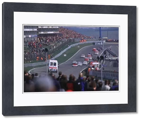BTCC Brands - Safety Car: The safety car and an ambulance chase after the pack