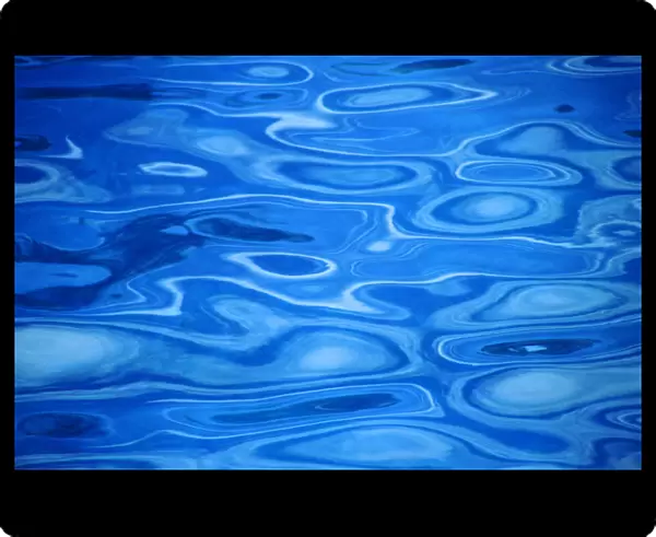 Water Surface, Ripples In Vivid Blue