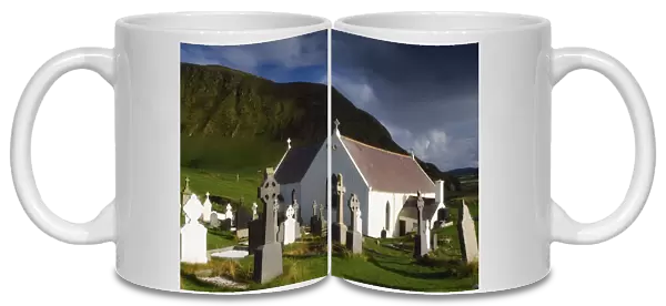 Lagg Church, Inishowen Peninsula, Co Donegal, Ireland; Church And Graveyard