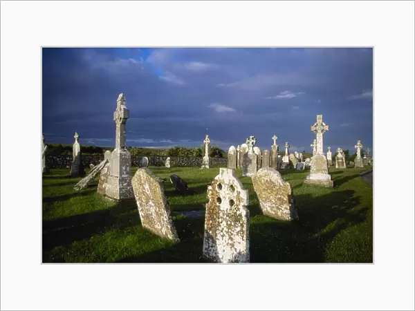 Graveyard, Clonmacnoise, County Offaly, Ireland