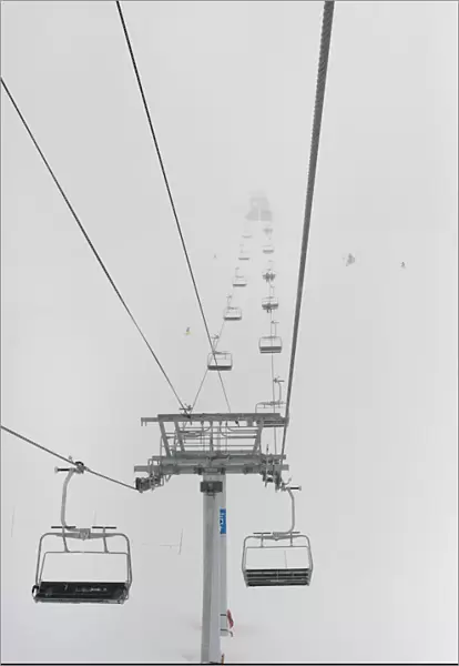 A Chairlift At A Ski Resort; Whistler British Columbia Canada