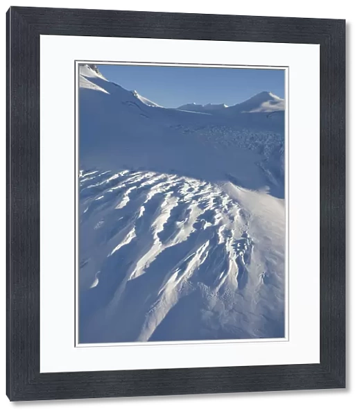 Drifting Patterns In The Surface Of The Snow In The Kenai Mountains; Alaska, United States Of America