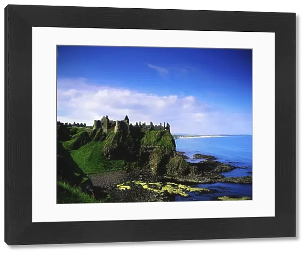 Dunluce Castle, Co Antrim, Irish, 13Th Century Castle On A Basalt Outcropping By The Atlantic