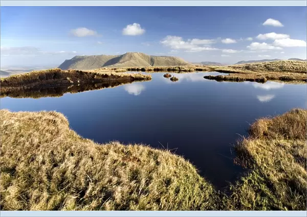 Connemara, Co Galway, Ireland; Bog Pool In The Mountains