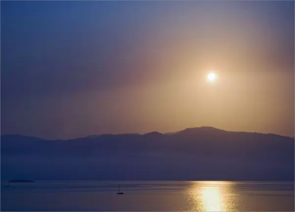 Sunset Over Some Of The Ionian Islands