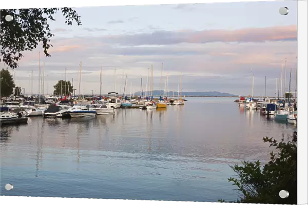 Boats In The Harbour At Sunset; Thunder Bay, Ontario, Canada