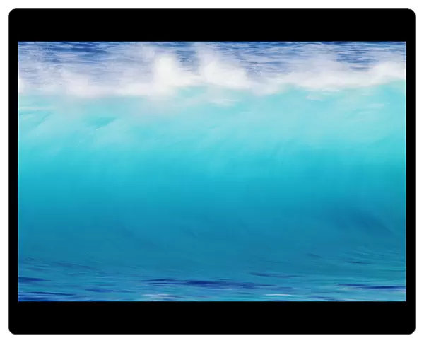Blur Action Of Shoreline Waves Crashing