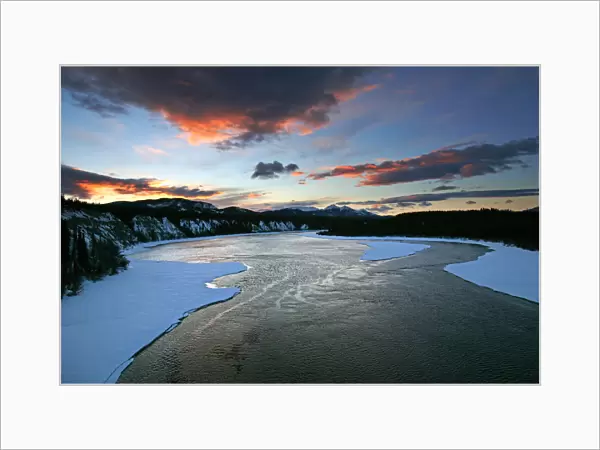 Sunrise Over The Teslin River, Yukon