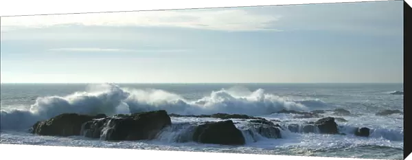 Waves On Rocky Shoreline, Botany Bay, British Columbia