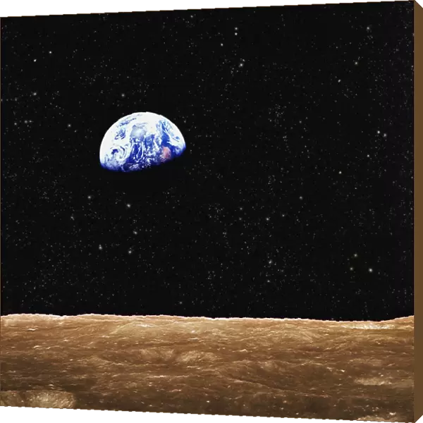 View Of Earth From The Moons Surface
