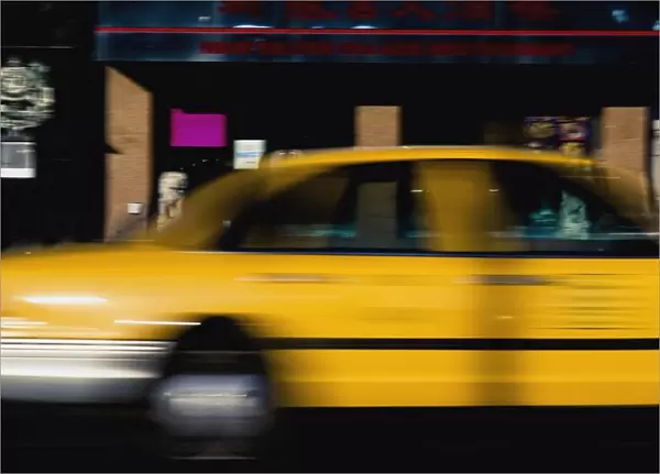 Blurred Yellow Taxi