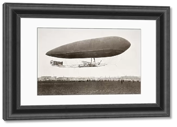 The Arrival Of The Clement-Bayard Ii Dirigible Military Airship At Wormwood Scrubs, England After A Flight From Breuil, France On October 16Th 1910. From The Year 1910 Illustrated