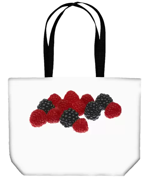 Agriculture - Fruit, Raspberries And Blackberries, Small Group, With Mist